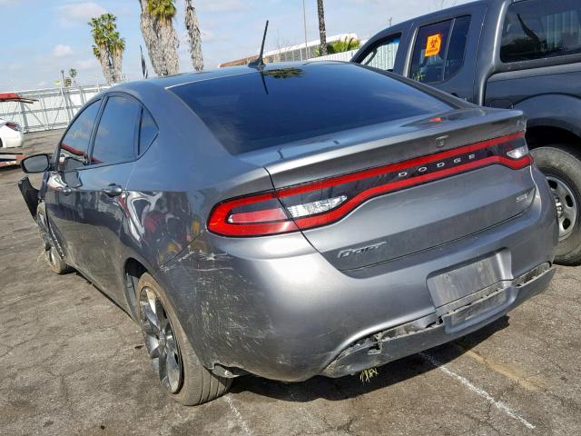 1C3CDFBA0DD330072 - 2013 DODGE DART SXT GRAY photo 3