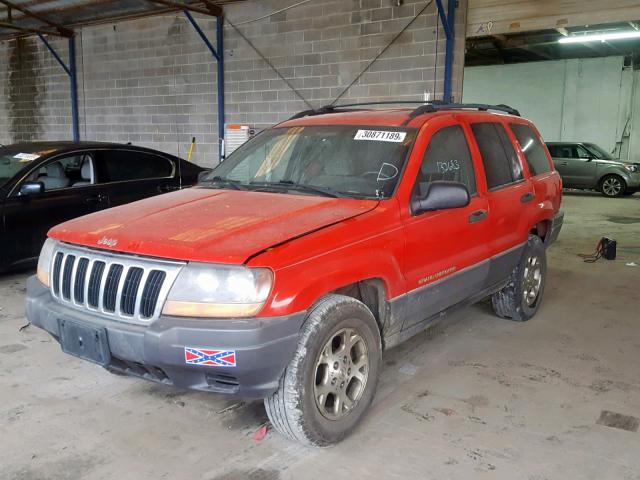 1J4GX48SX1C524225 - 2001 JEEP GRAND CHER RED photo 2