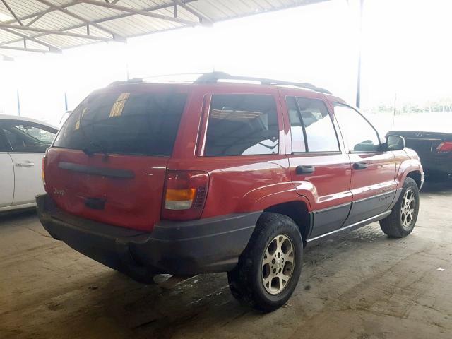 1J4GX48SX1C524225 - 2001 JEEP GRAND CHER RED photo 4