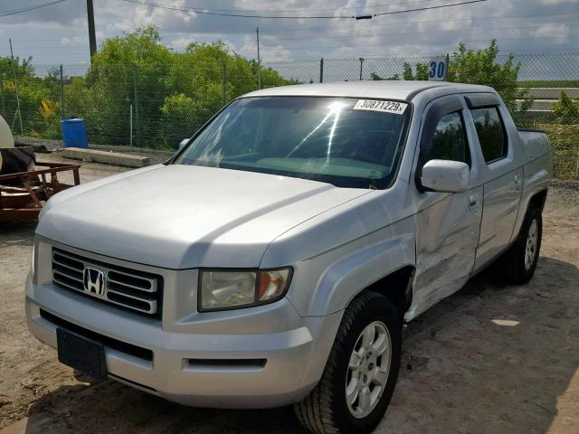 2HJYK164X6H547158 - 2006 HONDA RIDGELINE SILVER photo 2