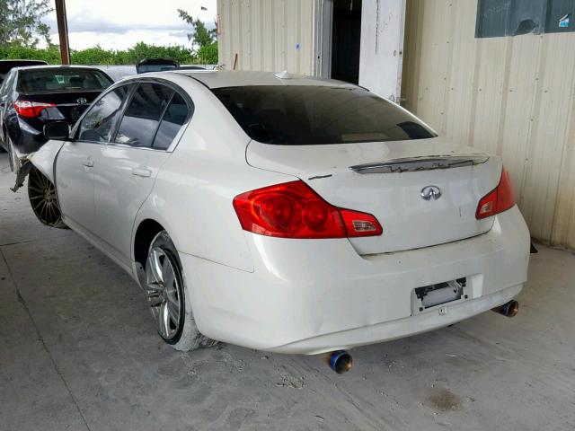 JN1DV6AP3CM811373 - 2012 INFINITI G25 BASE WHITE photo 3