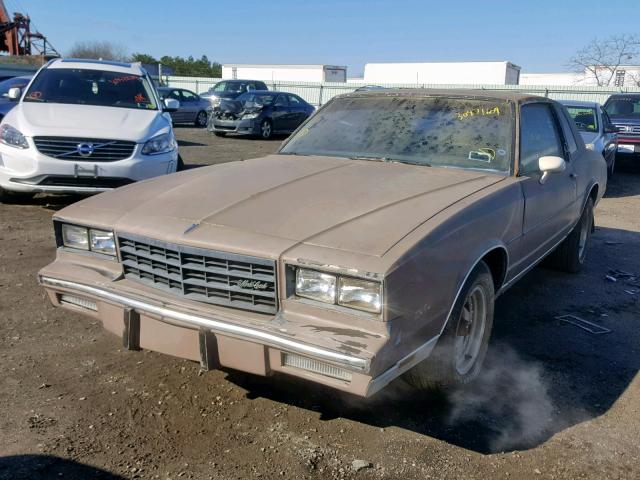 1G1AZ3790ER134387 - 1984 CHEVROLET MONTE CARL BROWN photo 2