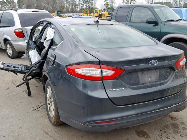 3FA6P0G78FR211079 - 2015 FORD FUSION S GRAY photo 3