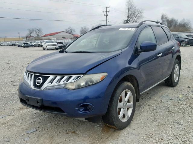 JN8AZ18W89W200566 - 2009 NISSAN MURANO S BLUE photo 2