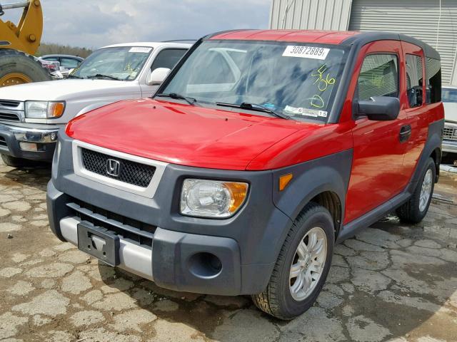 5J6YH18606L006182 - 2006 HONDA ELEMENT EX RED photo 2