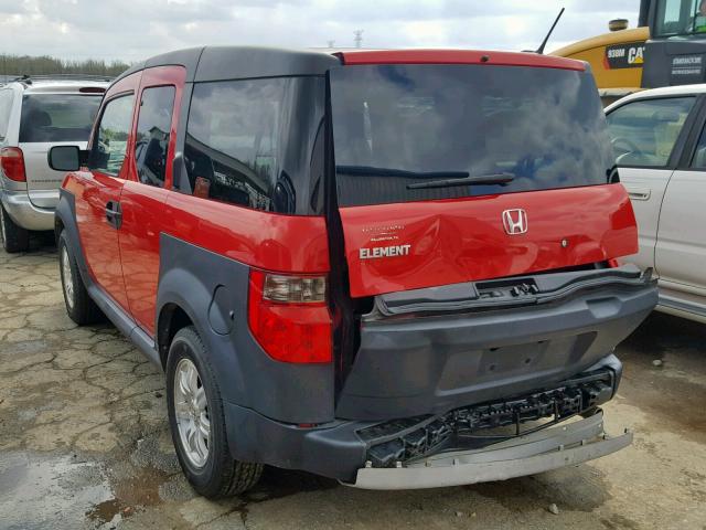 5J6YH18606L006182 - 2006 HONDA ELEMENT EX RED photo 3