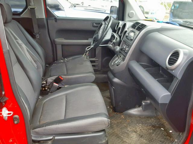 5J6YH18606L006182 - 2006 HONDA ELEMENT EX RED photo 5