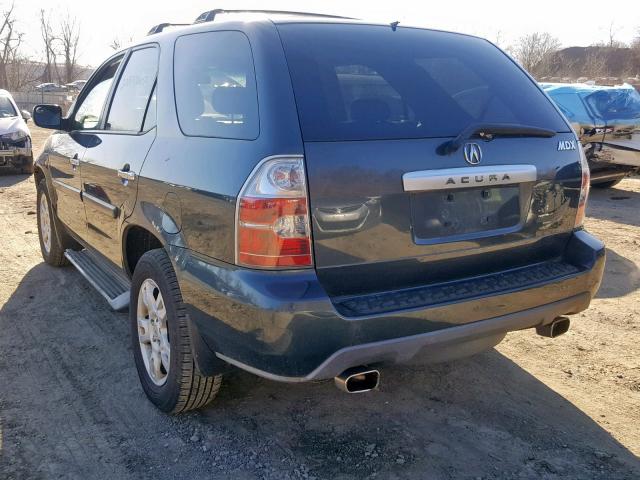 2HNYD18675H515080 - 2005 ACURA MDX TOURIN BLUE photo 3