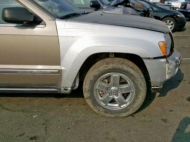 1J8HR58295C593397 - 2005 JEEP GRAND CHER BEIGE photo 9