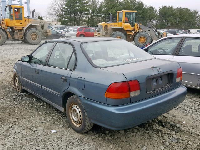 1HGEJ6525TL013640 - 1996 HONDA CIVIC DX BLUE photo 3