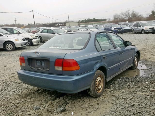 1HGEJ6525TL013640 - 1996 HONDA CIVIC DX BLUE photo 4