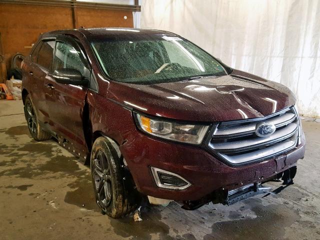 2FMPK4J91JBC05626 - 2018 FORD EDGE SEL BURGUNDY photo 1