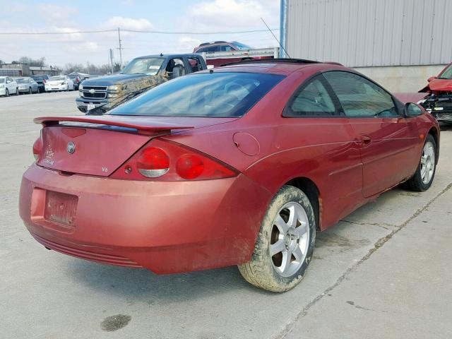 1ZWFT61L515600023 - 2001 MERCURY COUGAR V6 MAROON photo 4