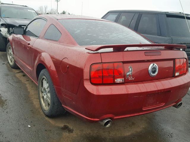 1ZVHT82H075345762 - 2007 FORD MUSTANG GT RED photo 3