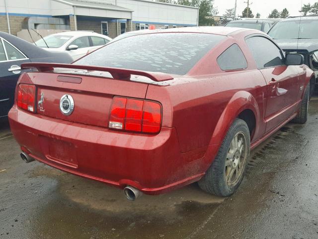1ZVHT82H075345762 - 2007 FORD MUSTANG GT RED photo 4