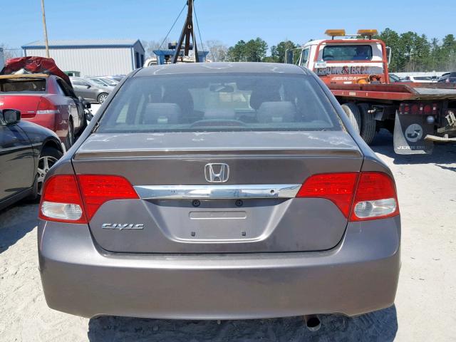 2HGFA16689H519526 - 2009 HONDA CIVIC LX-S GRAY photo 9