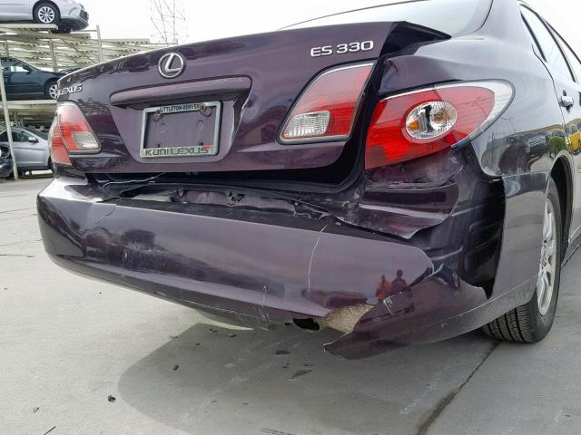 JTHBA30G545008624 - 2004 LEXUS ES 330 BURGUNDY photo 9