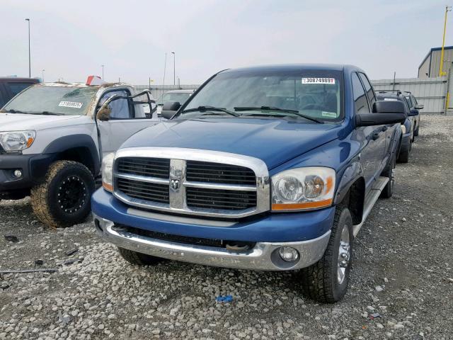 3D7KS28CX6G187562 - 2006 DODGE RAM 2500 S BLUE photo 2