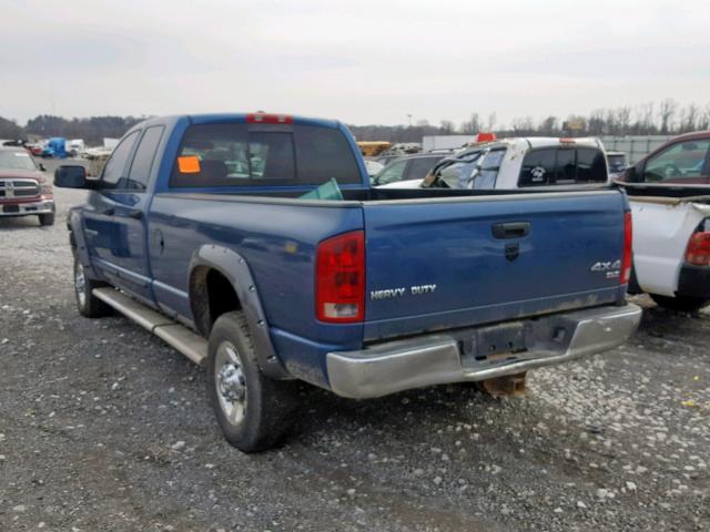 3D7KS28CX6G187562 - 2006 DODGE RAM 2500 S BLUE photo 3