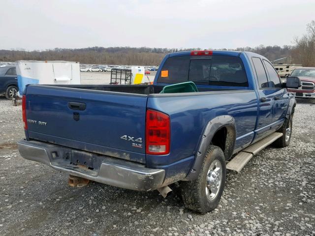 3D7KS28CX6G187562 - 2006 DODGE RAM 2500 S BLUE photo 4