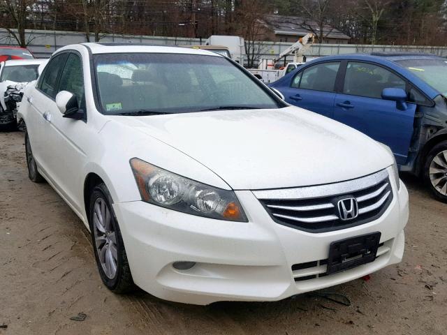 1HGCP3F86BA003605 - 2011 HONDA ACCORD EXL WHITE photo 1