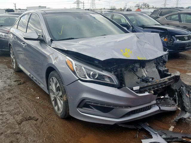 5NPE34AB2FH141376 - 2015 HYUNDAI SONATA SPO GRAY photo 1