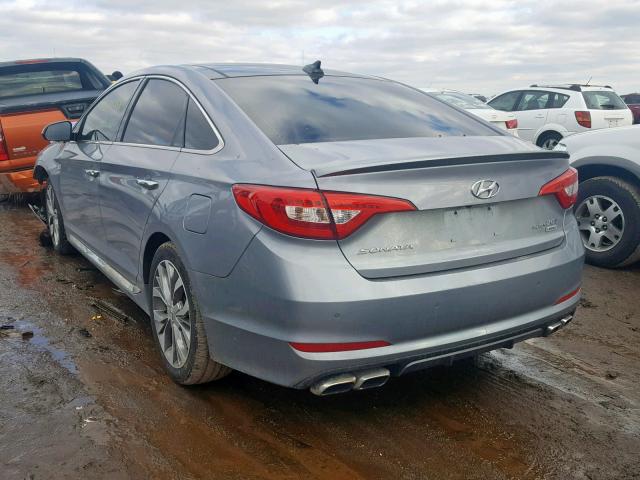 5NPE34AB2FH141376 - 2015 HYUNDAI SONATA SPO GRAY photo 3