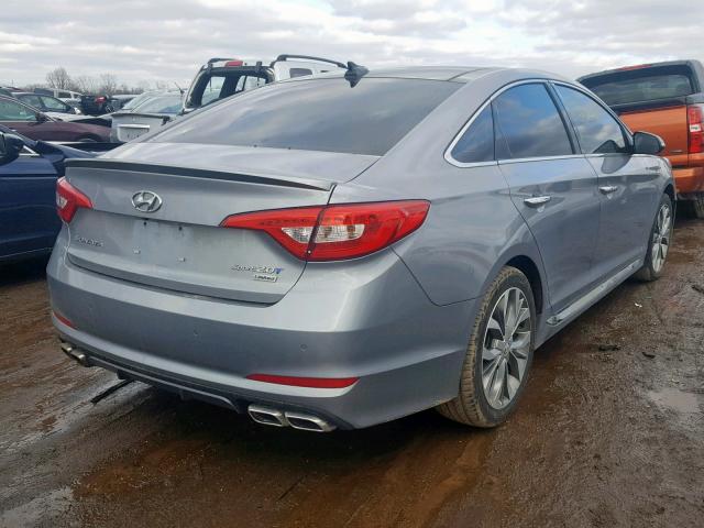 5NPE34AB2FH141376 - 2015 HYUNDAI SONATA SPO GRAY photo 4