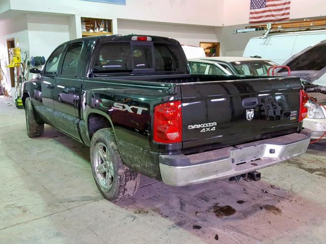 1D7HW28PX7S259470 - 2007 DODGE DAKOTA QUA BLACK photo 3