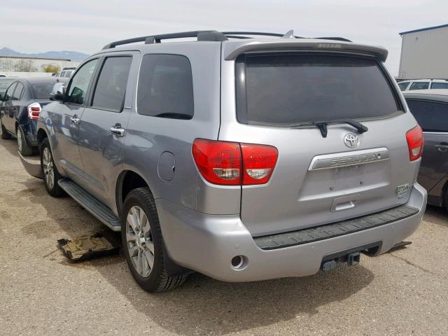 5TDJW5G17FS119491 - 2015 TOYOTA SEQUOIA LI SILVER photo 3