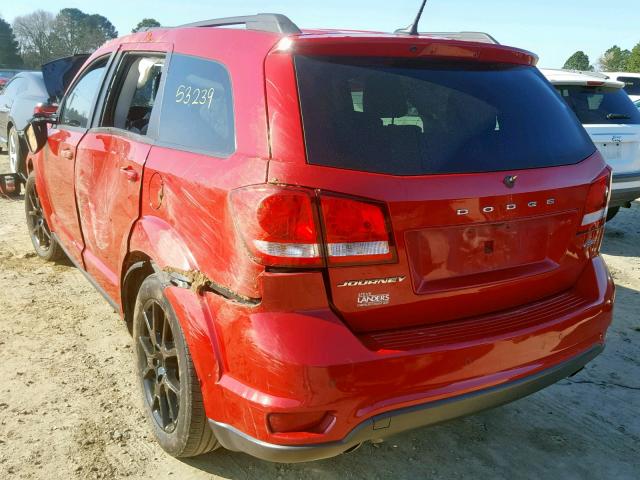 3C4PDCEG7HT582803 - 2017 DODGE JOURNEY GT RED photo 3