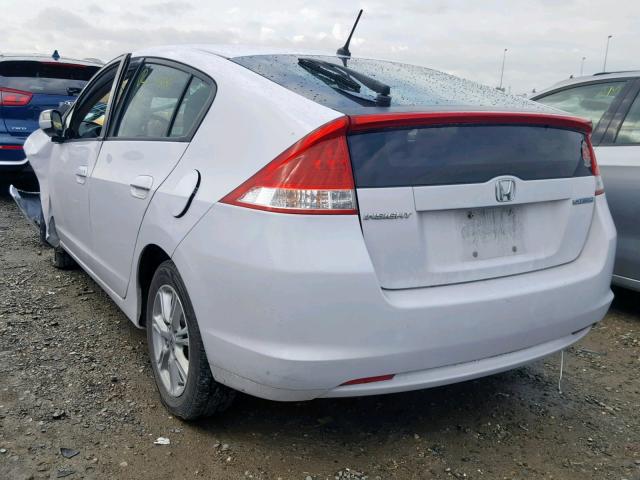 JHMZE2H74AS021878 - 2010 HONDA INSIGHT WHITE photo 3