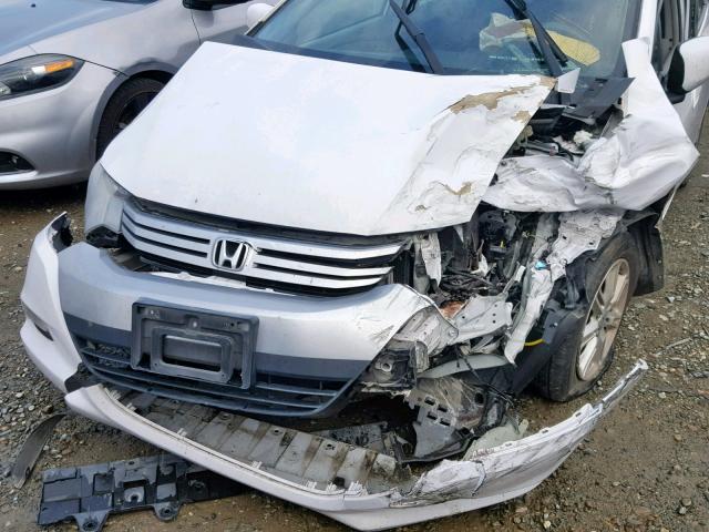 JHMZE2H74AS021878 - 2010 HONDA INSIGHT WHITE photo 9