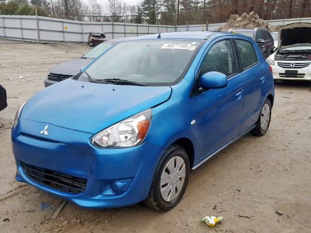 ML32A3HJ6EH007910 - 2014 MITSUBISHI MIRAGE DE BLUE photo 2