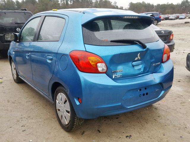 ML32A3HJ6EH007910 - 2014 MITSUBISHI MIRAGE DE BLUE photo 3