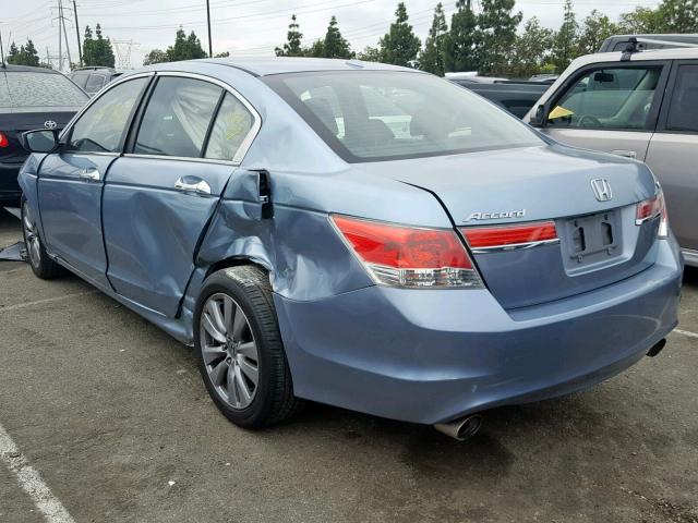 1HGCP3F83CA014630 - 2012 HONDA ACCORD EXL BLUE photo 3