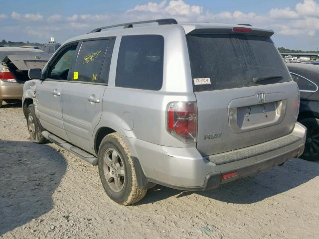 5FNYF28318B000758 - 2008 HONDA PILOT SE SILVER photo 3