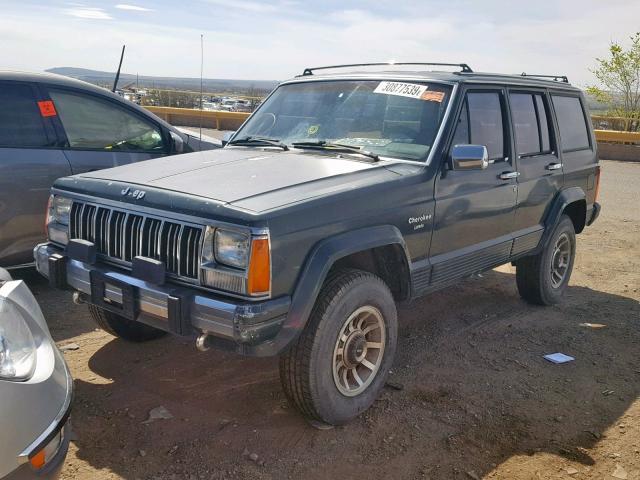 1J4FJ58L3KL526654 - 1989 JEEP CHEROKEE L GREEN photo 2