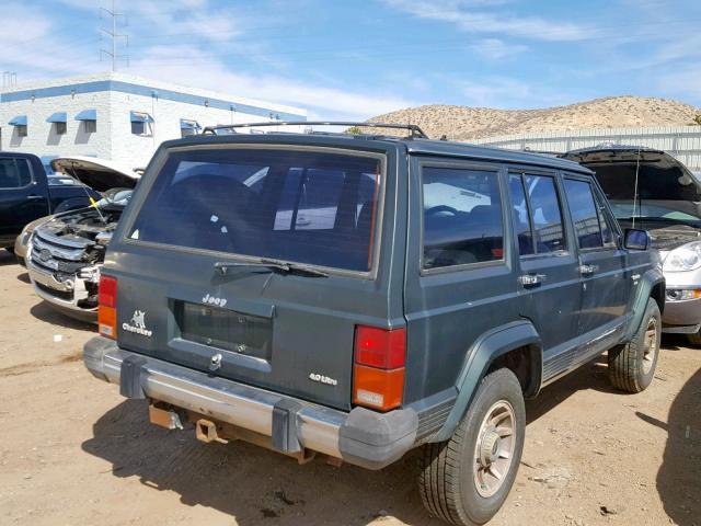 1J4FJ58L3KL526654 - 1989 JEEP CHEROKEE L GREEN photo 4