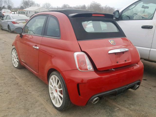 3C3CFFJH7DT635975 - 2013 FIAT 500 ABARTH RED photo 3