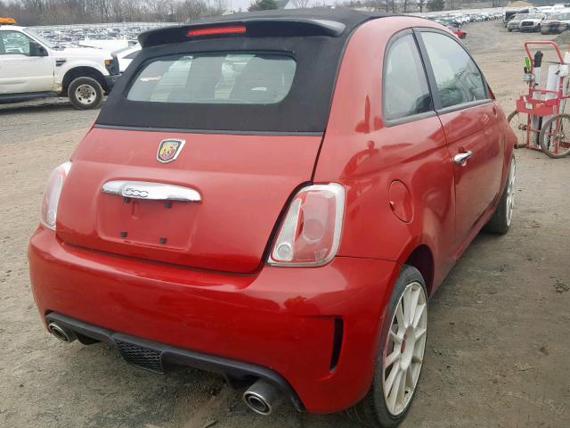 3C3CFFJH7DT635975 - 2013 FIAT 500 ABARTH RED photo 4