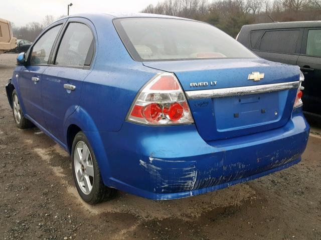 KL1TG56618B073550 - 2008 CHEVROLET AVEO LT BLUE photo 3