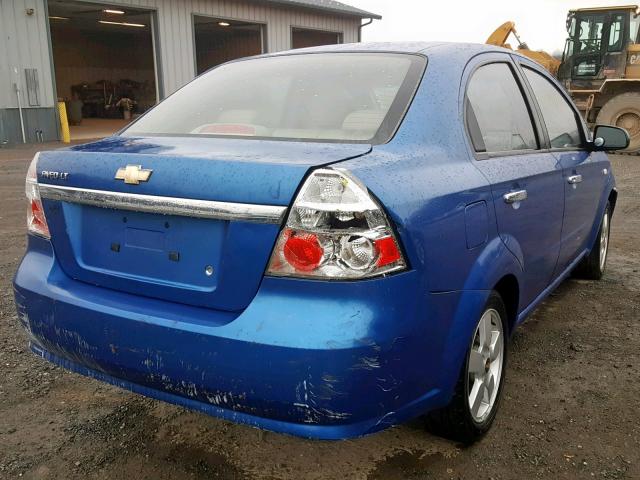 KL1TG56618B073550 - 2008 CHEVROLET AVEO LT BLUE photo 4