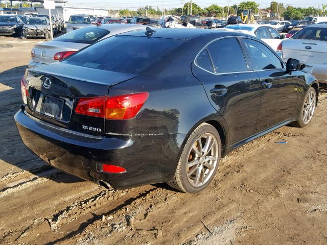 JTHBK262985073632 - 2008 LEXUS IS 250 BLACK photo 4