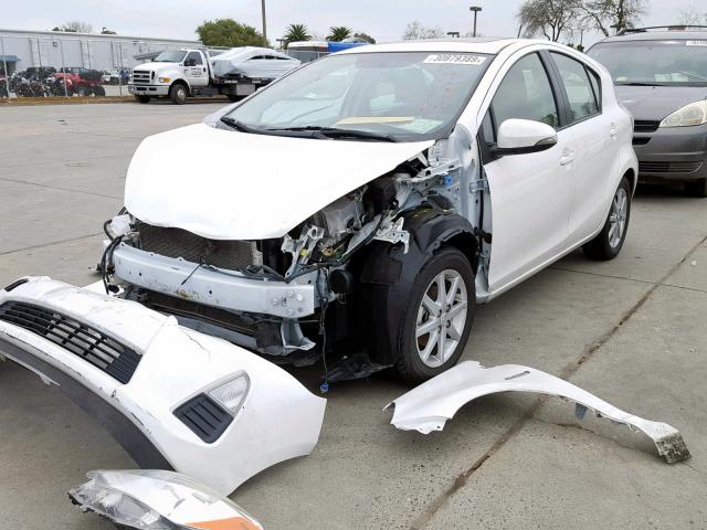 JTDKDTB33D1036822 - 2013 TOYOTA PRIUS C WHITE photo 2