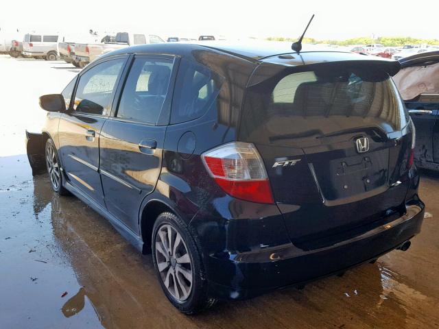 JHMGE8H52CC016202 - 2012 HONDA FIT SPORT BLACK photo 3