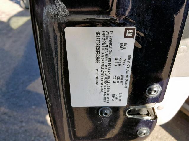 1G1ZT628X5F323666 - 2005 CHEVROLET MALIBU MAX BLUE photo 10