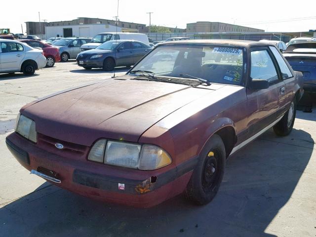 1FABP40A1KF119198 - 1989 FORD MUSTANG LX BURGUNDY photo 2