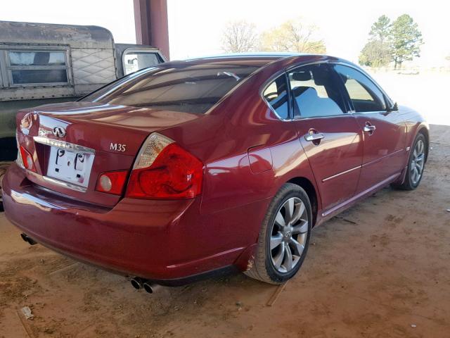 JNKAY01E96M111945 - 2006 INFINITI M35 BASE RED photo 4