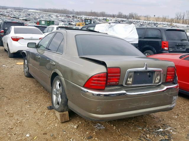 1LNHM87A42Y640992 - 2002 LINCOLN LS BROWN photo 3